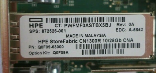 Адаптер для конвергентной сети HPE StoreFabric CN1300R 10/25Gb 2-port 872526-001 Q0F09A
