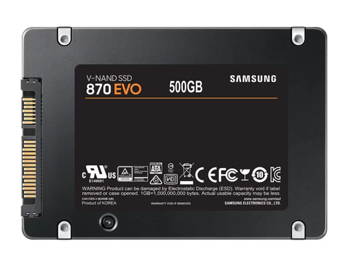 SSD накопитель Samsung 870 EVO 500 ГБ 2.5" SATA III V-NAND MZ-77E500BW