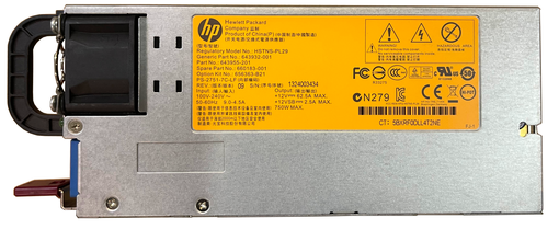 Блок питания HPE 750W 643932-001 643955-101 643955-201 660183-001 656363-B21