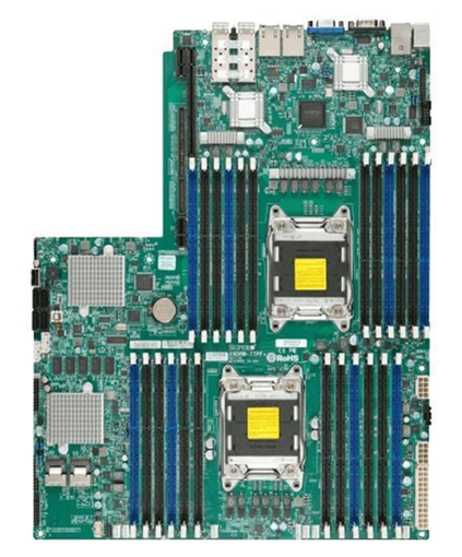 Материнская плата Supermicro X9DRW-3TF+, 2 LGA 2011 сокета, Intel C602 Чипсет Intel Xeon E5-2600/E5-2600 v2, DDR3 16x DIMM 8x SATA2 3.0Gb/s Propriet