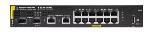 Коммутатор Aruba 6100 12G Class4 PoE 2G/2SFP+ 139W JL679A