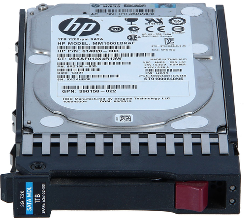 Жесткий диск HDD SATA HPE 1TB 7.2K 2.5" 614828-003