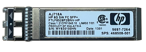 Трансивер HP 8Gb Short Wave Fibre Channel SFP+ AJ718A