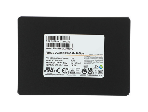 SSD Samsung PM883 480GB 2.5" SATA TLC, MZ7LH480HAHQ-00005