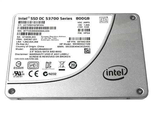 SSD SATA Intel S3700 800GB 2.5"