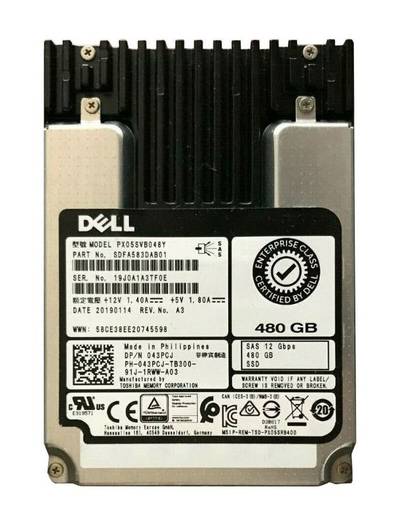 SSD SAS Dell 480GB 2.5'' 043PCJ