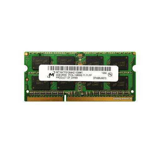 Оперативная память Micron 4GB 2Rx8 PC3L-12800S MT16KTF51264HZ-1G6M1