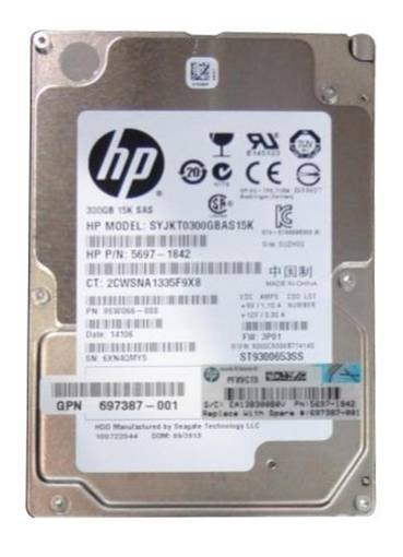 Жесткий диск HDD SAS HPE 300GB 15K 2.5" 697387-001