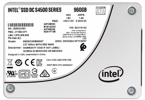 SSD SATA Intel 960GB 2.5" SSDSC2KB960G701