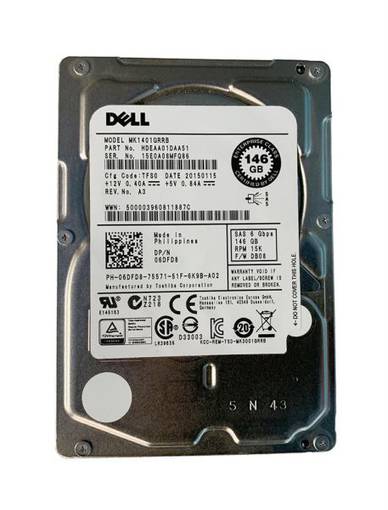 Жесткий диск HDD SAS Dell 146GB 15K 2.5" 06DFD8