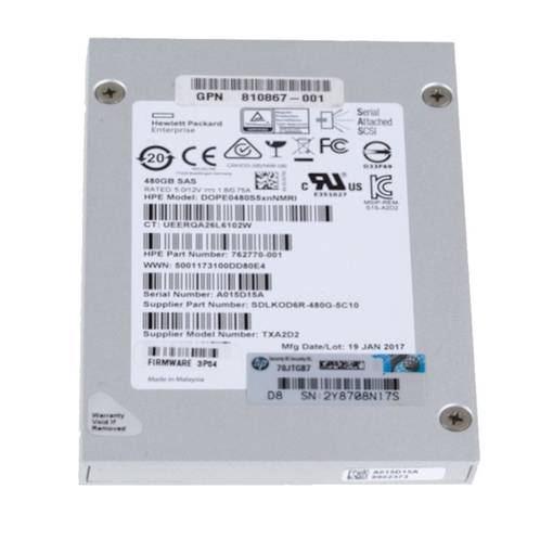 Жесткий диск HDD SAS HPE 480GB 2.5" 762770-001