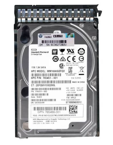 Жесткий диск HDD SATA HPE 1TB 7.2K 2.5" 765451-001