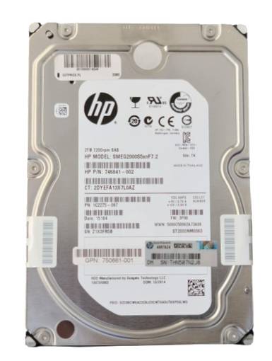 Жесткий диск HDD SAS HPE 2TB 7.2K 3.5" ST2000NM0063