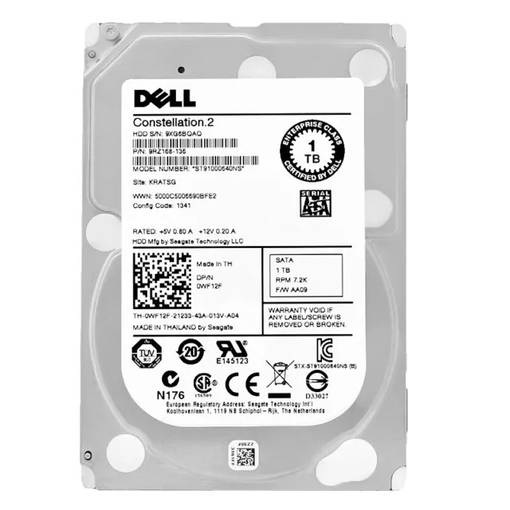 Жесткий диск HDD SATA Dell 1TB 7.2K 2.5" 0WF12F
