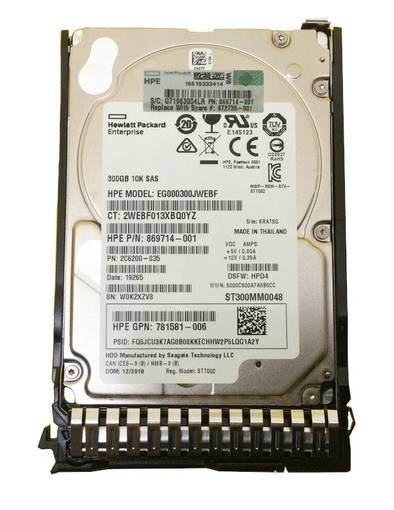 Жесткий диск HDD SAS HPE 300GB 10K 2.5" 872735-001