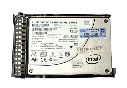 SSD SATA HPE Intel 240GB 2.5'' 718137-001