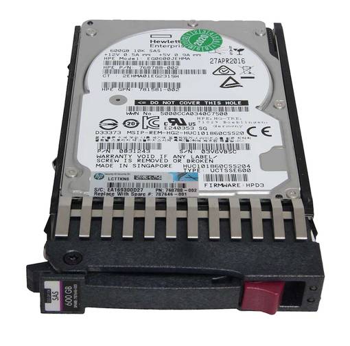 Жесткий диск HDD SAS HPE 600GB 10K 2.5" 787646-001