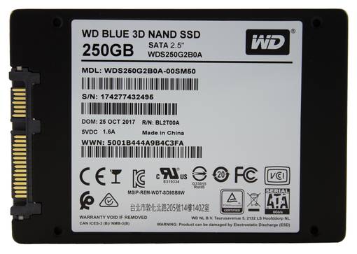 SSD SATA WD 250GB 2.5" WDS250G2B0A