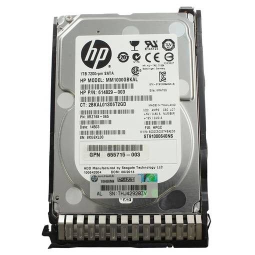 Жесткий диск HDD SATA HPE 1TB 7.2K 2.5" 656108-001
