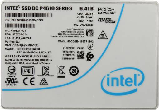 SSD NVMe INTEL 6.4TB 2.5" SSDPE2KE064T8