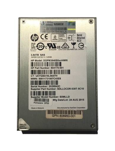 SSD SAS HPE 3.84TB 2.5" DOPM3840S5XNNMRI