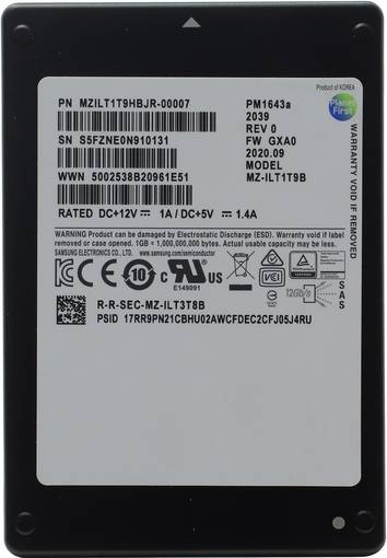 SSD SAS Samsung 1.92TB 2.5" MZILT1T9HBJR-00007